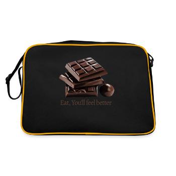 Eat, you ll feel better - Chocolat lover - Sac Retro - noir/or - Dos