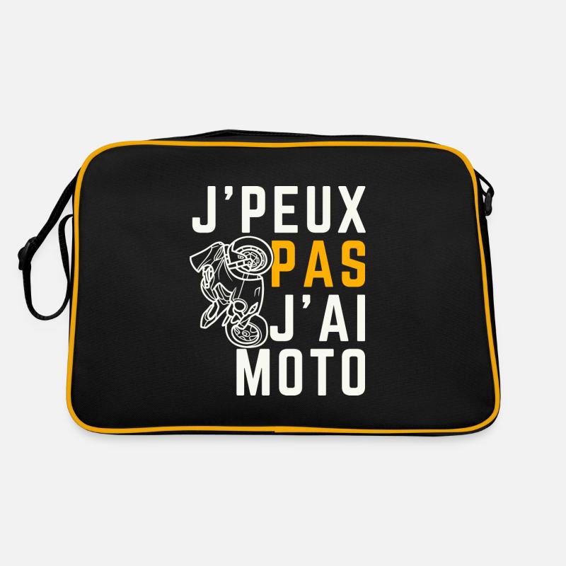 Ich kann nicht, ich habe ein Motorrad Retro Tasche