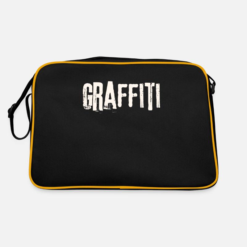 Graffiti Lettering - Retro Bag - black/gold