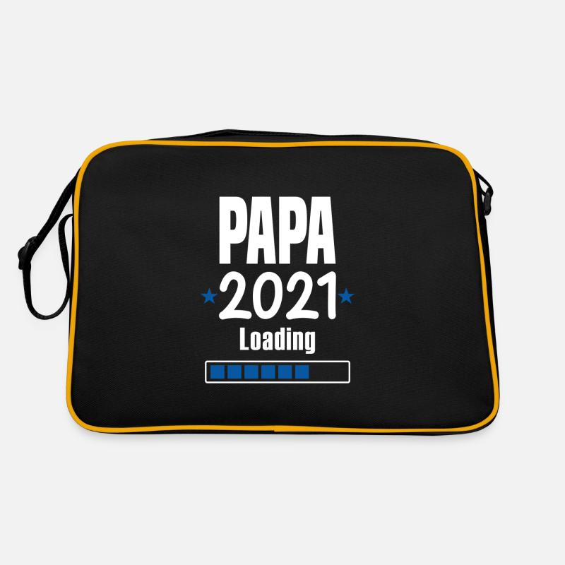 Papa 2021 Werdender Papa Retro Tasche