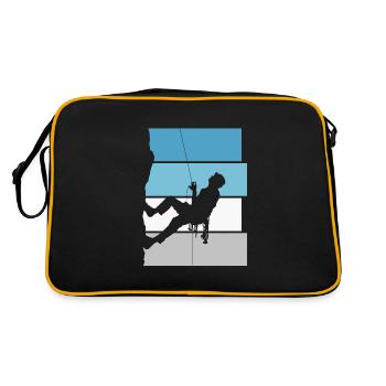 Bouldering Mountaineering Mountain Climbing Retro Gift - Retro Bag - black/gold - Back