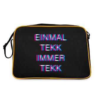 Hardtekk Tekk - Retro Tasche - Schwarz/Gold - Hinten