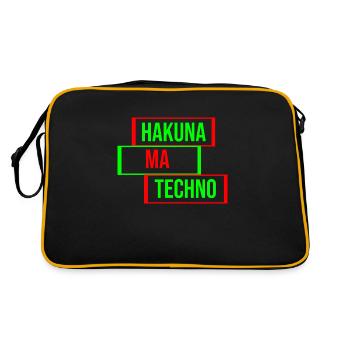 Citation de musique techno - Sac Retro - noir/or - Dos