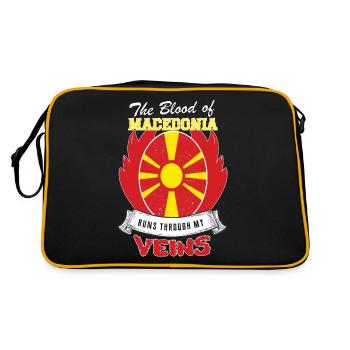 Macédoine Le sang coule dans mes veines - Sac Retro - noir/or - Dos
