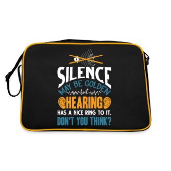 Pediatric Audiologist Audiology Awareness Month - Retro Bag - black/gold - Back