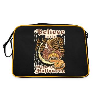 Halloween citrouille horreur - Sac Retro - noir/or - Dos