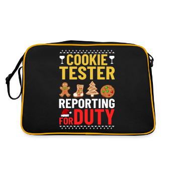 Christmas Cookies Biscuit Baking Christmas biscuits - Retro Bag - black/gold - Back