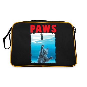 Cat Paws Cats Cadeau Chat Maman Chat Papa Film - Sac Retro - noir/or - Dos