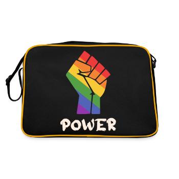 LGBT Power Pride Fist Design pour l’égalité - Sac Retro - noir/or - Dos