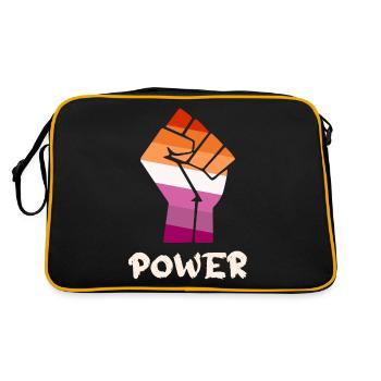 Power Lesbian Pride Fist Design pour l’égalité - Sac Retro - noir/or - Dos