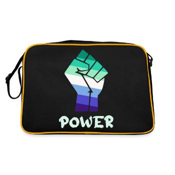 Power Gay Pride Fist Design pour l’égalité - Sac Retro - noir/or - Dos