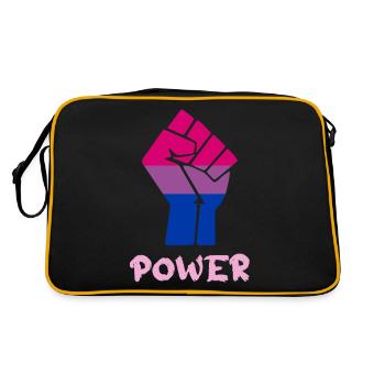 Power Bisexual Pride Fist Design pour l’égalité - Sac Retro - noir/or - Dos