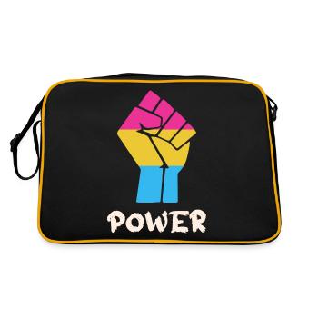 Power Pansexual Pride Fist Design pour l’égalité - Sac Retro - noir/or - Dos