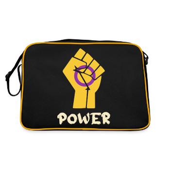 Power Intersex Pride Fist Design pour l’égalité - Sac Retro - noir/or - Dos