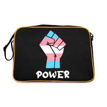 Power Trans Pride Fist Design pour l’égalité - Sac Retro - noir/or - Dos