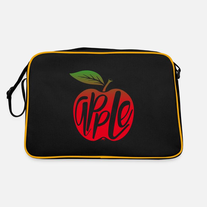 Apple - Retro Tasche - Schwarz/Gold