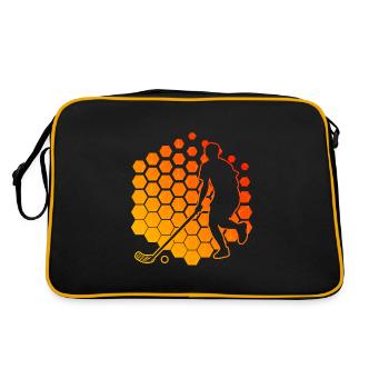 Floorball Hockey Innebandy Salibandy Unihockey - Retro Bag - black/gold - Back