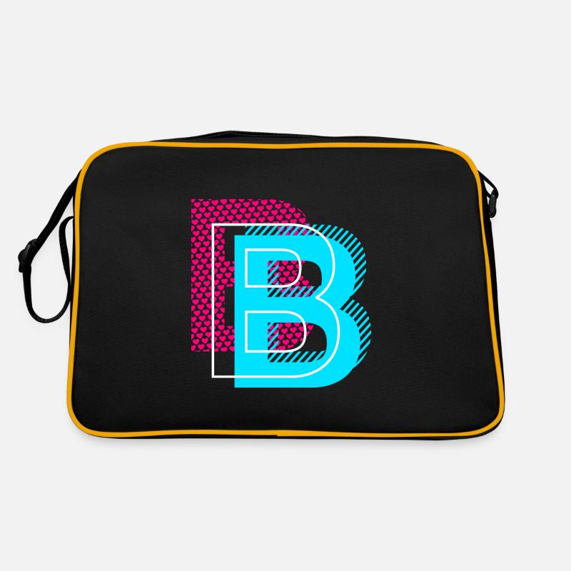 Anfangsbuchstabe B Retro Tasche