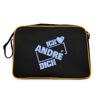 Liebe André - Retro Tasche - Schwarz/Gold - Hinten