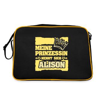 Nom de la fille Alison - Sac Retro - noir/or - Dos
