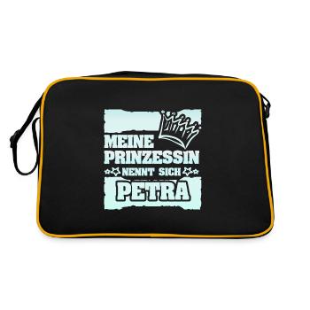 Nom de la fille Petra - Sac Retro - noir/or - Dos