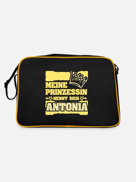 Antonia comme prénom de fille - Sac Retro - noir/or - Dos
