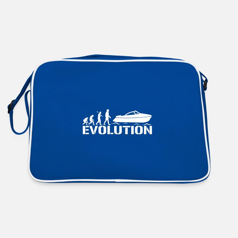 Motorboat Boot T Shirt - Evolution Bootsfahrer Retro Tasche