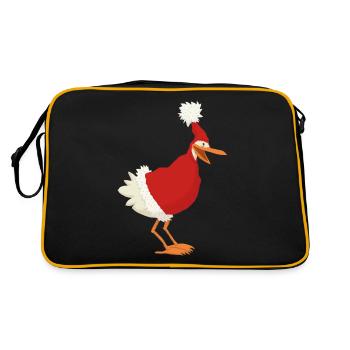 christmas chicken - Retro Bag - black/gold - Back