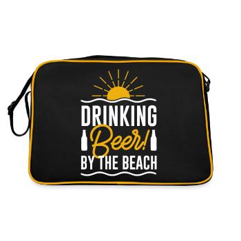 Drink beer on the beach - Retro Bag - black/gold - Back