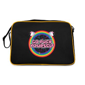 Va te faire foutre - Sac Retro - noir/or - Dos