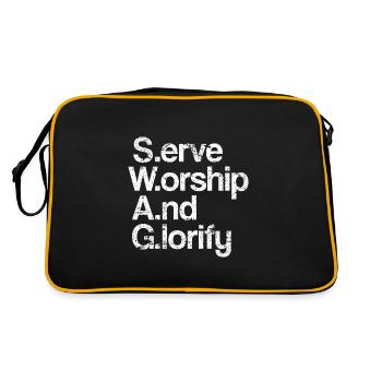 Servir l’adoration et glorifier - Sac Retro - noir/or - Dos