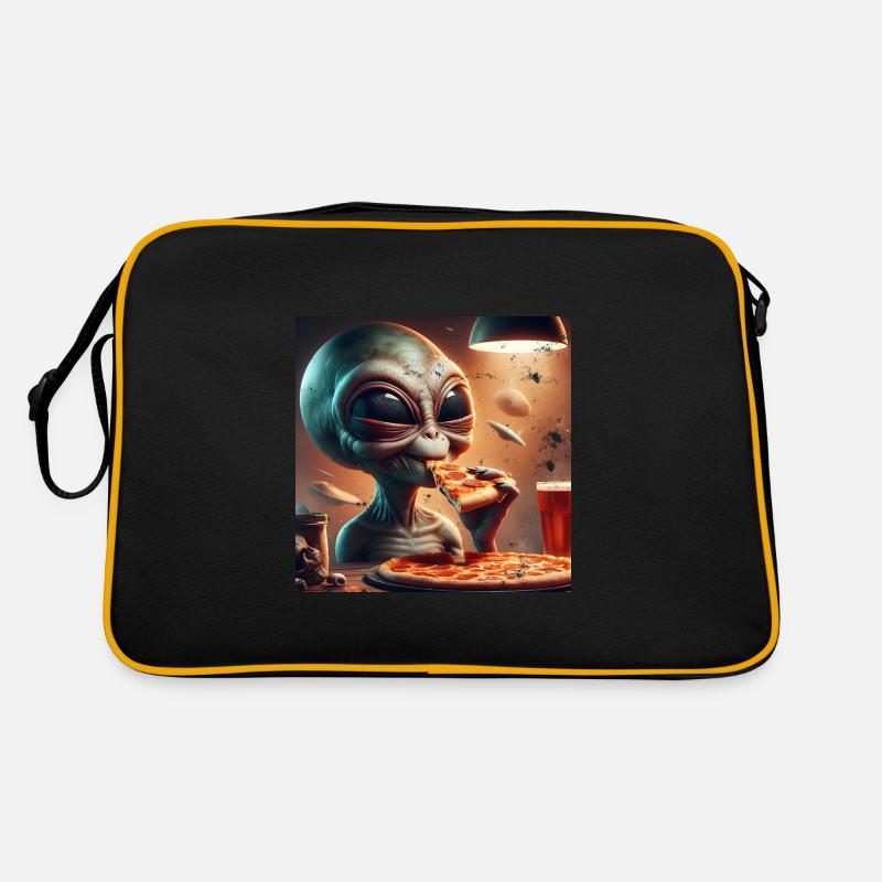 Alien Pizza Fun Retro Bag