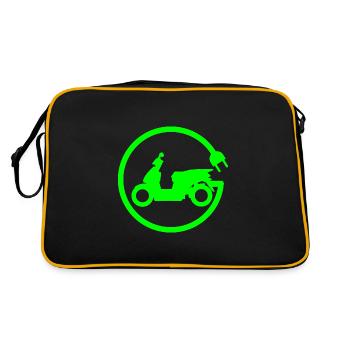 Scooter scooter électrique connecteur vert - Sac Retro - noir/or - Dos