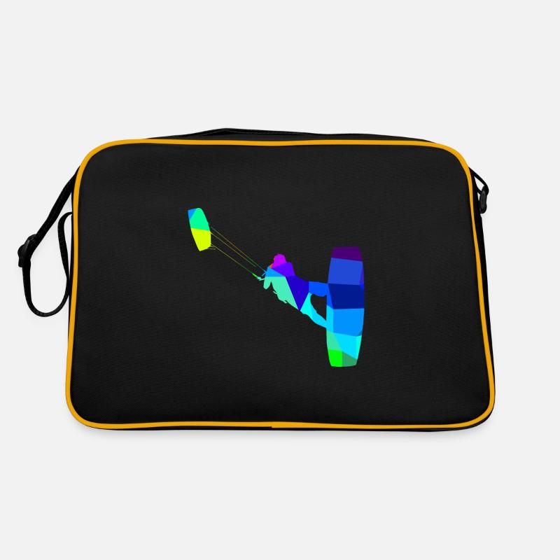 Kite Surf Arc-en-ciel Couleurs Polygone Sport Sac Retro