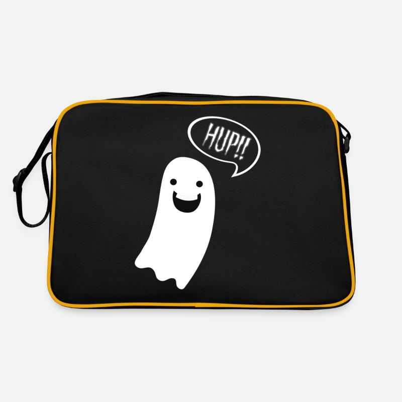 Geist Ghost Boo Hup Halloween - Sac Retro - noir/or