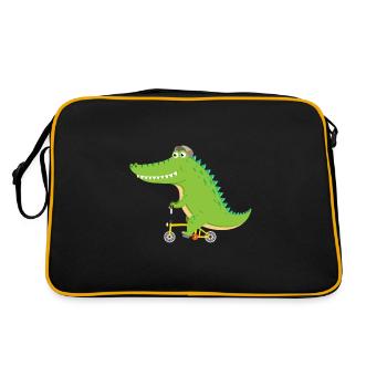 Crocodile - Crocodile - Cadeau d'anniversaire pour enfants - Sac Retro - noir/or - Dos