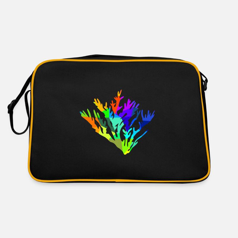 Coral Ocean Rainbow Animals Polygon Retro Bag