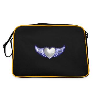 The wings of the silver heart - Retro Bag - black/gold - Back