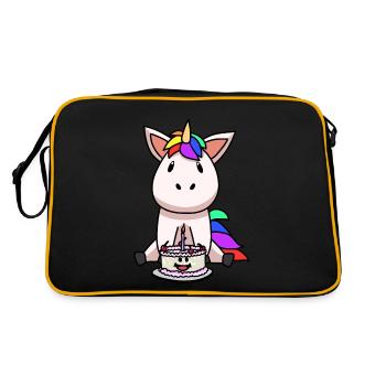 Licorne Gâteau d’anniversaire Gâteau enfant - Sac Retro - noir/or - Dos