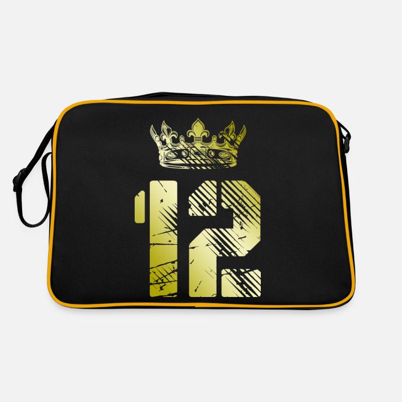 12 Couronne numérique Sac Retro