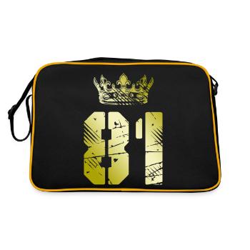 81 Number crown - Retro Bag - black/gold - Back