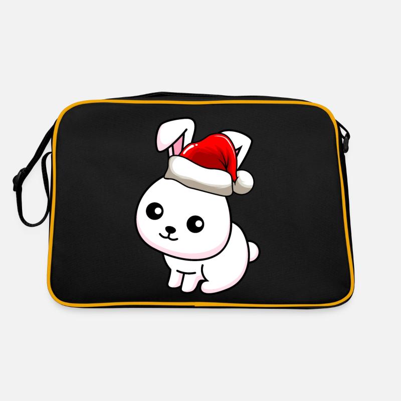 Hase Comic Weihnachten Retro Tasche
