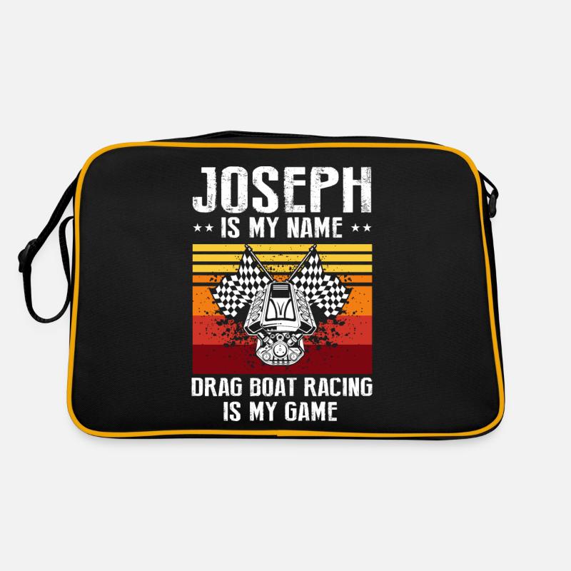 Drag Boot Design für Rennbootfahrer Retro Tasche