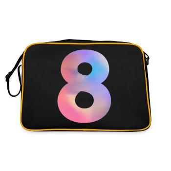 Numéro 8 coloré - Sac Retro - noir/or - Dos