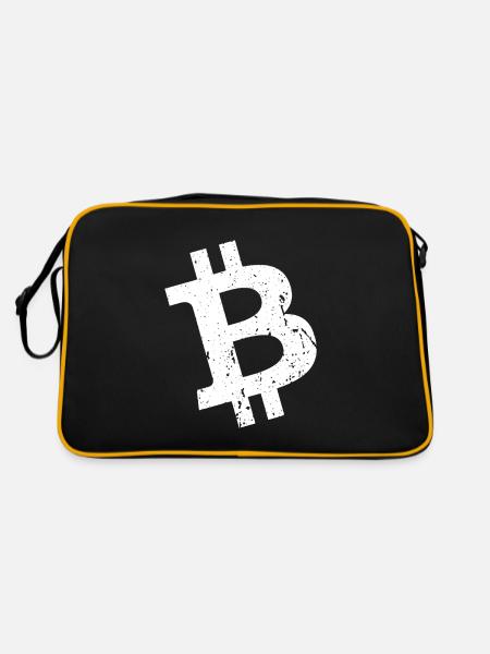 Bitcoin Vintage BTC Symbol - Sac Retro - noir/or - Dos
