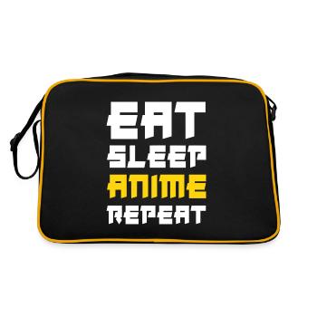 Manger Sommeil Anime Répéter - Sac Retro - noir/or - Dos