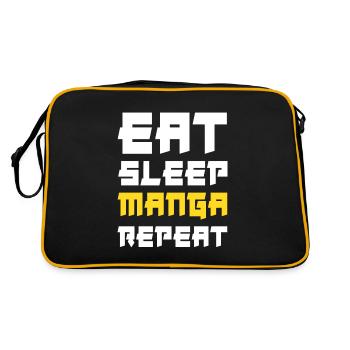 Manger du sommeil Manga Répéter - Sac Retro - noir/or - Dos