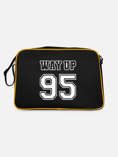 Way Up 95 Vintage Birthday Anniversary 1995 - Retro Bag - black/gold - Back