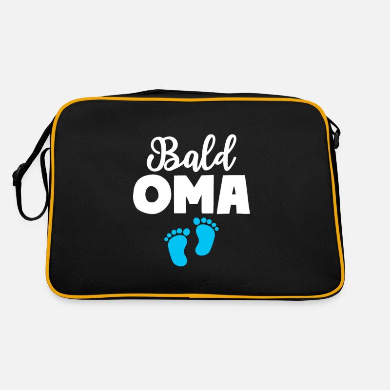 Bald Oma Junge Baby Großmutter Retro Tasche