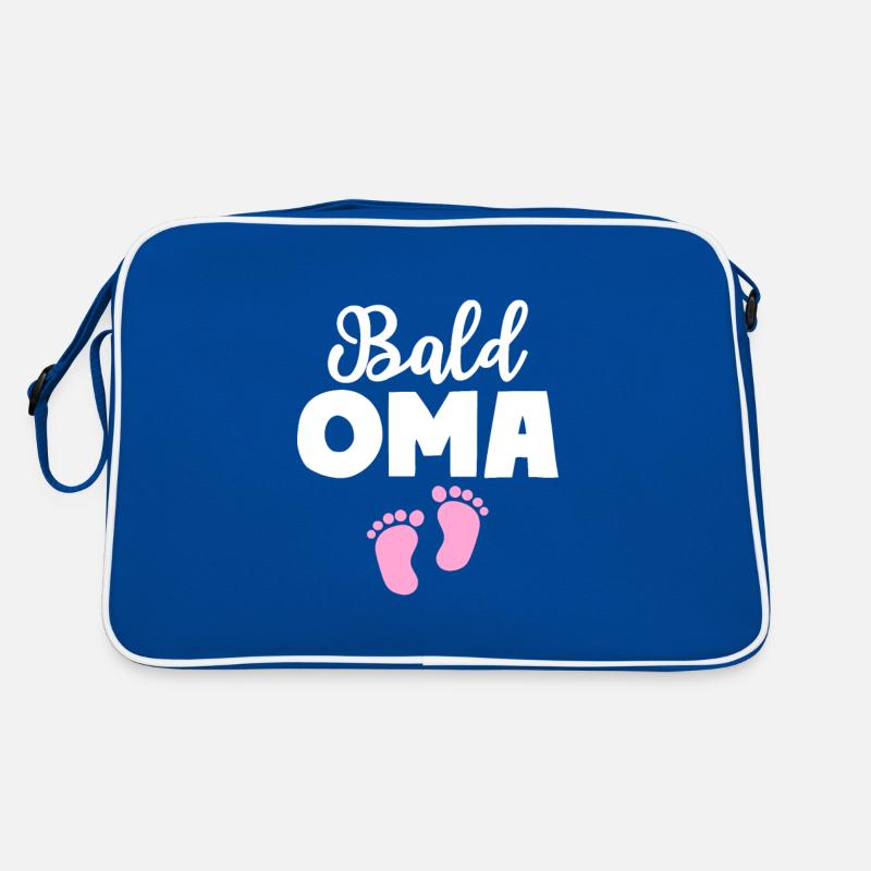 Bald Oma Mädchen Baby Großmutter Retro Tasche